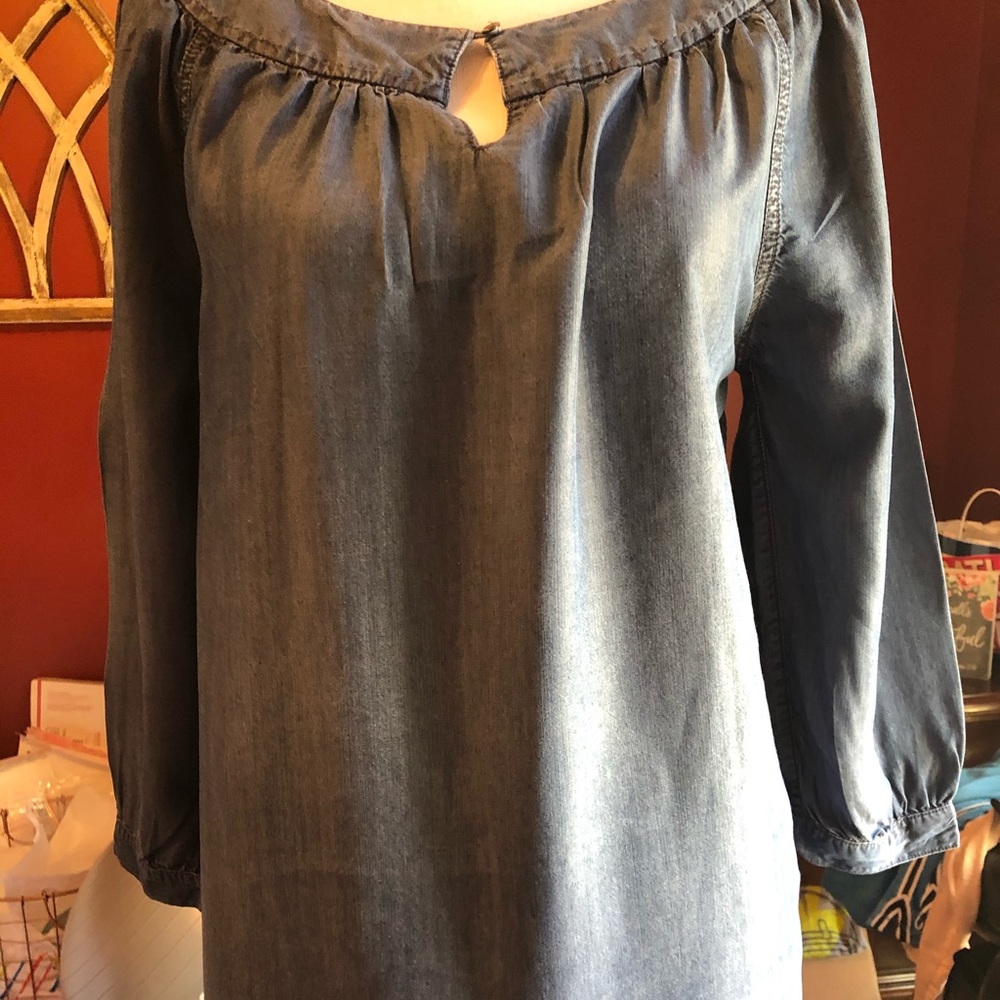 Lands End ladies denim top, size 10